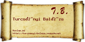 Turcsányi Balázs névjegykártya